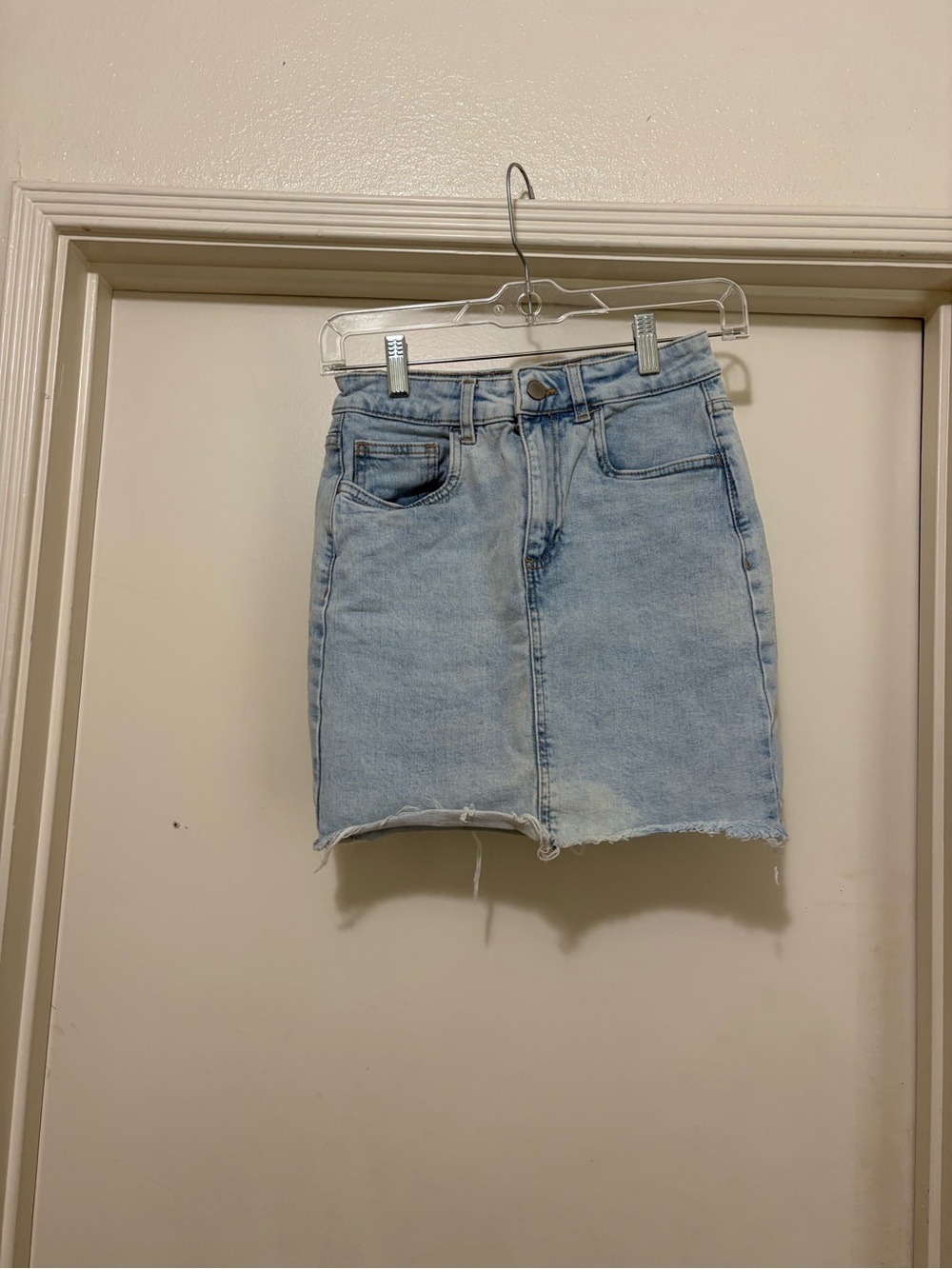 COTTON ON LIGHT WASH DENIM MINI SKIRT WOMENS US 4